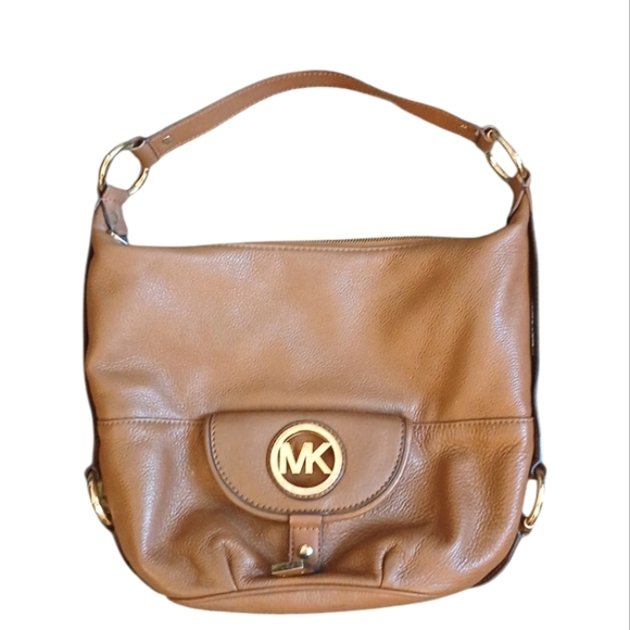 Michael Kors Brown Pebbled Leather Shoulder Bag - Picture 14 of 14